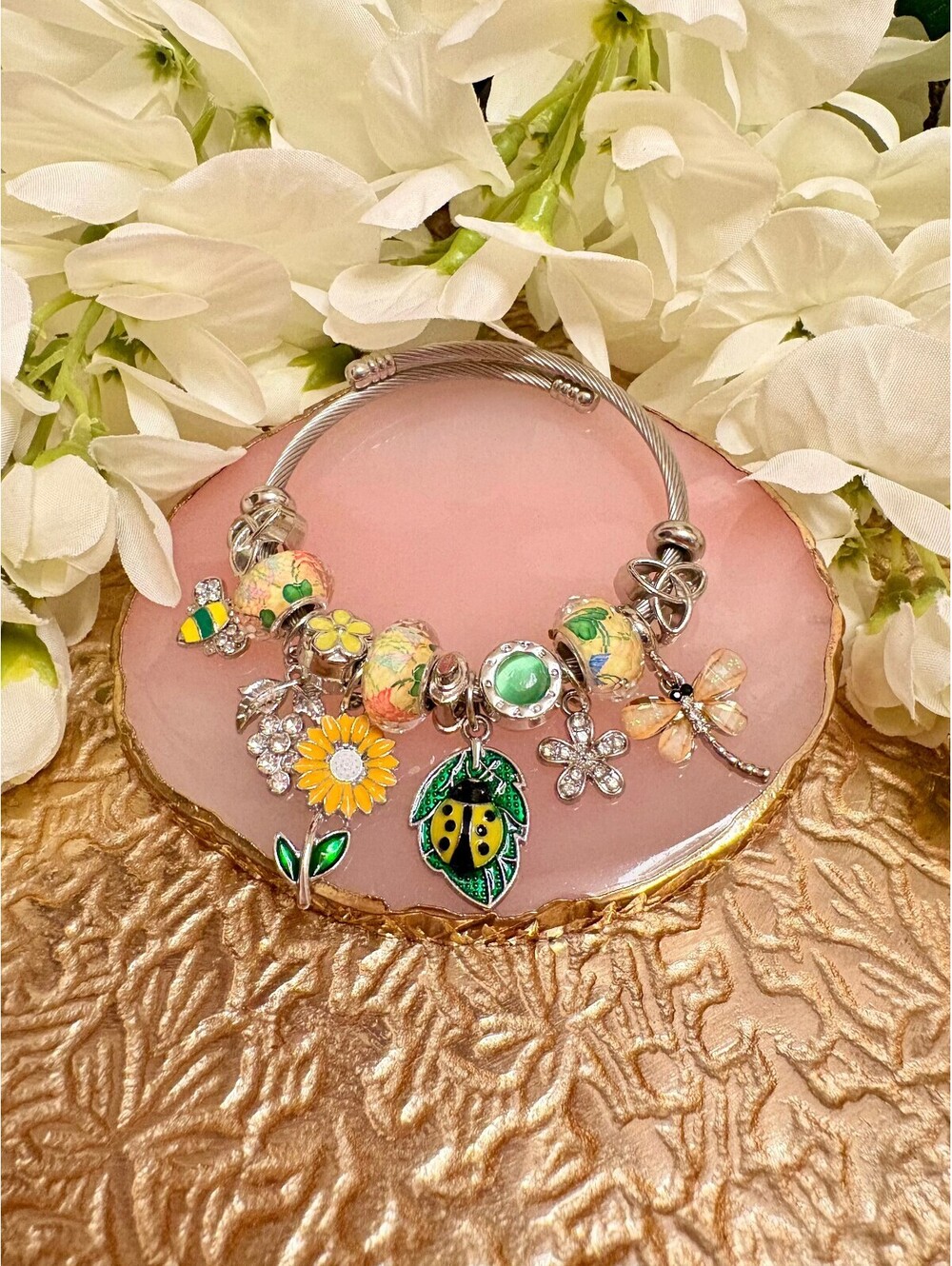 Whimsy in Bloom Charm Bangle
